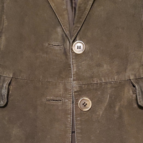 Margaret Godfrey Suede Leather Blazer - Picture 3 of 14